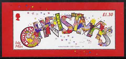 Isle of Man 2002 Christmas - Entertainment m/sheet unmounted mint, SG MS1046, stamps on christmas