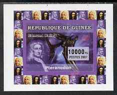 Guinea - Conakry 2007 Dinosaurs & Halleys Comet #3 individual imperf deluxe sheet unmounted mint. Note this item is privately produced and is offered purely on its themat..., stamps on dinosaurs, stamps on comets, stamps on halley, stamps on space, stamps on astronomy