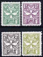 Malta 1967 Postage Due line perf 12 set of 4 unmounted SG D28-31, stamps on 
