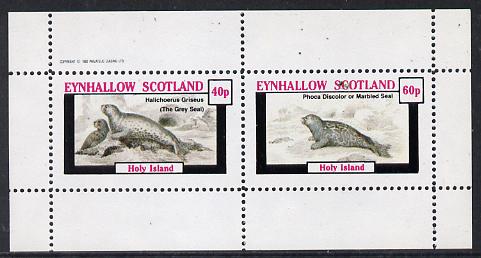 Eynhallow 1982 Animals #09 (Grey Seal & Marbled Seal) perf  set of 2 values (40p & 60p) unmounted mint, stamps on , stamps on  stamps on animals   marine-life    polar    seal