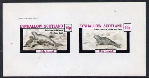 Eynhallow 1982 Animals #09 (Grey Seal & Marbled Seal) imperf  set of 2 values (40p & 60p) unmounted mint, stamps on , stamps on  stamps on animals    marine-life     polar    seal