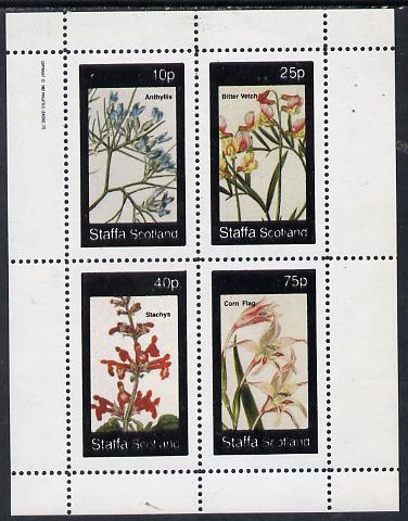 Staffa 1982 Flowers #04 (Anthyllis, Corn Flag etc) perf  set of 4 values (10p to 75p) unmounted mint, stamps on , stamps on  stamps on flowers, stamps on iris