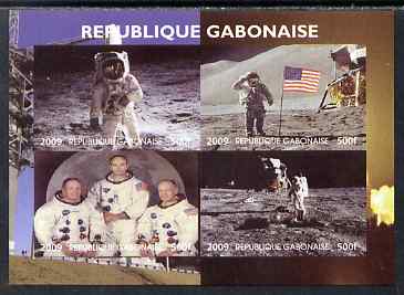 Gabon 2009 NASA Space Exploration #04 imperf sheetlet containing 4 values unmounted mint. Note this item is privately produced and is offered purely on its thematic appeal, stamps on space, stamps on nasa, stamps on 