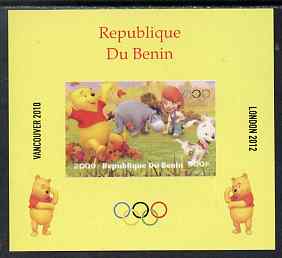 Benin 2009 Olympic Games - Disney's Winnie the Pooh #03 individual imperf deluxe sheet unmounted mint. Note this item is privately produced and is offered purely on its thematic appeal, stamps on , stamps on  stamps on olympics, stamps on  stamps on pooh, stamps on  stamps on bears, stamps on  stamps on cartoons, stamps on  stamps on fairy tales, stamps on  stamps on tigers, stamps on  stamps on disney, stamps on  stamps on films, stamps on  stamps on cinema, stamps on  stamps on movies