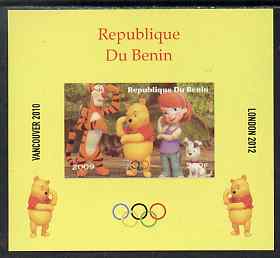 Benin 2009 Olympic Games - Disney's Winnie the Pooh #04 individual imperf deluxe sheet unmounted mint. Note this item is privately produced and is offered purely on its thematic appeal, stamps on olympics, stamps on pooh, stamps on bears, stamps on cartoons, stamps on fairy tales, stamps on tigers, stamps on disney, stamps on films, stamps on cinema, stamps on movies