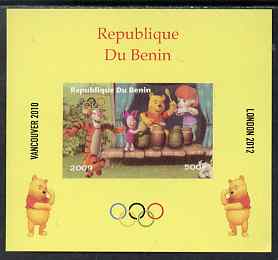 Benin 2009 Olympic Games - Disney's Winnie the Pooh #06 individual imperf deluxe sheet unmounted mint. Note this item is privately produced and is offered purely on its thematic appeal, stamps on olympics, stamps on pooh, stamps on bears, stamps on cartoons, stamps on fairy tales, stamps on tigers, stamps on disney, stamps on films, stamps on cinema, stamps on movies