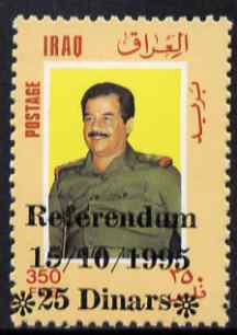 Iraq 1995 Referendum Day 25d on 350f unmounted mint (English opt) SG 1993, stamps on , stamps on  stamps on constitutions