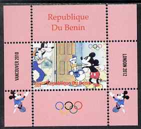 Benin 2009 Olympic Games - Disney Characters #01 individual perf deluxe sheet unmounted mint. Note this item is privately produced and is offered purely on its thematic appeal, stamps on , stamps on  stamps on olympics, stamps on  stamps on cartoons , stamps on  stamps on disney, stamps on  stamps on films, stamps on  stamps on cinema, stamps on  stamps on movies