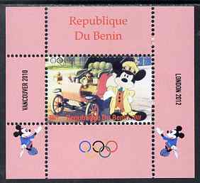 Benin 2009 Olympic Games - Disney Characters #10 individual perf deluxe sheet unmounted mint. Note this item is privately produced and is offered purely on its thematic a..., stamps on olympics, stamps on cartoons , stamps on disney, stamps on films, stamps on cinema, stamps on movies