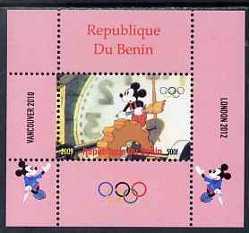 Benin 2009 Olympic Games - Disney Characters #15 individual perf deluxe sheet unmounted mint. Note this item is privately produced and is offered purely on its thematic appeal, stamps on , stamps on  stamps on olympics, stamps on  stamps on clocks, stamps on  stamps on cartoons , stamps on  stamps on disney, stamps on  stamps on films, stamps on  stamps on cinema, stamps on  stamps on movies