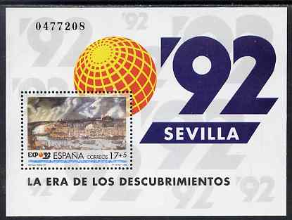 Spain 1992 Expo 92 perf m/sheet unmounted mint SG MS 3172, stamps on , stamps on  stamps on exhibitions