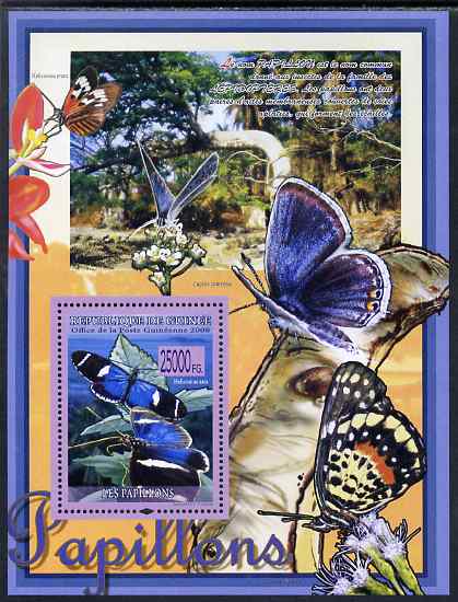 Guinea - Conakry 2009 Butterflies #1 perf s/sheet unmounted mint, stamps on , stamps on  stamps on butterflies