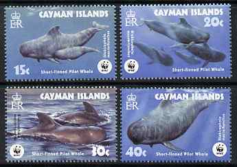 Cayman Islands 2003 WWF - Short-Finned Pilot Whale perf set of 4 unmounted mint SG 1037-40, stamps on wwf , stamps on whales, stamps on mammals