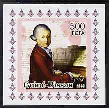 Guinea - Bissau 2006 Mozart #2 individual imperf deluxe sheet unmounted mint. Note this item is privately produced and is offered purely on its thematic appeal, stamps on personalities, stamps on mozart, stamps on music, stamps on composers, stamps on masonics, stamps on masonry