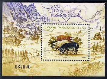 Hungary 2005 Traditional Farm Breeds (Pigs) perf m/sheet unmounted mint SG MS 4890, stamps on , stamps on  stamps on animals, stamps on  stamps on farming, stamps on  stamps on pigs, stamps on  stamps on swine