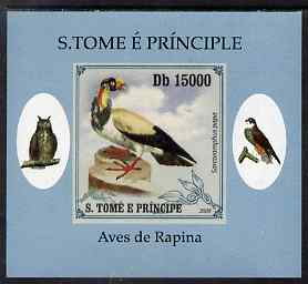 St Thomas & Prince Islands 2009 Raptors - King Vulture individual imperf deluxe sheet unmounted mint. Note this item is privately produced and is offered purely on its th..., stamps on birds, stamps on birds of prey, stamps on 