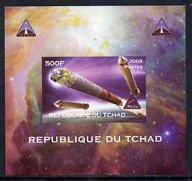 Chad 2009 Space - Orion Mission #4 individual imperf deluxe sheet unmounted mint. Note this item is privately produced and is offered purely on its thematic appeal, stamps on space, stamps on astronomy, stamps on rockets