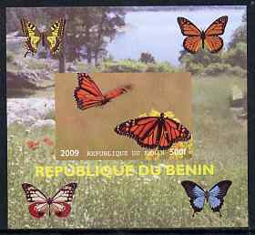 Benin 2009 Butterflies #4 individual imperf deluxe sheet unmounted mint. Note this item is privately produced and is offered purely on its thematic appeal