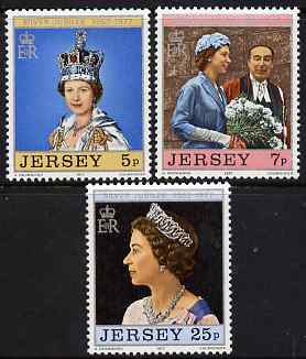 Jersey 1977 Silver Jubilee perf set of 3 unmounted mint, SG 168-70, stamps on , stamps on  stamps on royalty, stamps on  stamps on jubilee