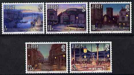 Jersey 1981 150th Anniversary of Gas Lighting in Jersey perf set of 5 unmounted mint, SG 279-83, stamps on , stamps on  stamps on ships, stamps on  stamps on energy