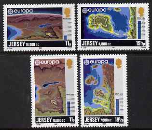 Jersey 1981 Europa (History) Formation of Jersey perf set of 4 unmounted mint, SG 289-92, stamps on , stamps on  stamps on maps, stamps on  stamps on europa