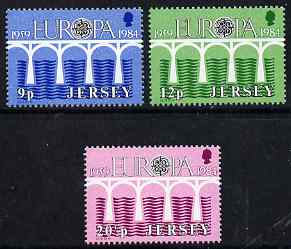 Jersey 1984 Europa perf set of 3 unmounted mint, SG 330-32, stamps on europa