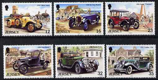 Jersey 1989 Vintage Cars (1st series) perf set of 6 unmounted mint, SG 462-67, stamps on cars