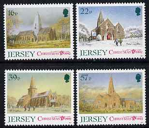 Jersey 1992 Christmas - Jersey Parish Churches (3rd series) perf set of 4 unmounted mint, SG 597-600