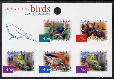 Australia 2001 Fauna & Flora (4th series) Birds sheetlet of 5 self-adhesives, SG 2130a