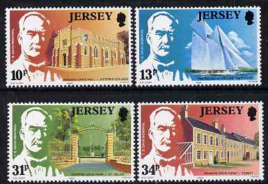 Jersey 1985 Thomas Davis (philanthropist) set of 4 unmounted mint, SG 376-79