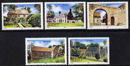 Jersey 1986 National Trust, Jersey 50th Anniversary set of 5 unmounted mint, SG 390-94, stamps on , stamps on  stamps on heritage