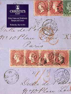 Auction Catalogue - United States - Christies East 18 May 1994 - Worldwide - cat only, stamps on 