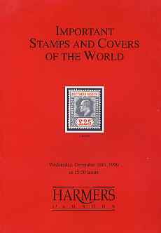 Auction Catalogue - World - Harmers 18 Dec 1996 - Important Stamps & Covers - cat only, stamps on 