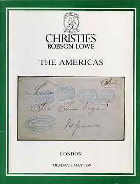 Auction Catalogue - The Americas - Christie's Robson Lowe 9 May 1989 - with prices realised, stamps on , stamps on  stamps on auction catalogue - the americas - christie's robson lowe 9 may 1989 - with prices realised