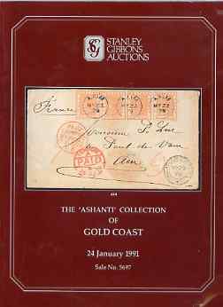 Auction Catalogue - Gold Coast - Stanley Gibbons 21 Jan 1991 - the Ashanti coll - cat only, stamps on , stamps on  stamps on auction catalogue - gold coast - stanley gibbons 21 jan 1991 - the ashanti coll - cat only