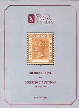 Auction Catalogue - Sierra Leone - Stanley Gibbons 19 May 1988 - plus Prestige auction - with prices realised, stamps on , stamps on  stamps on auction catalogue - sierra leone - stanley gibbons 19 may 1988 - plus prestige auction - with prices realised