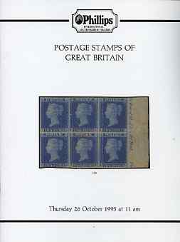 Auction Catalogue - Great Britain - Phillips 26 Oct 1995 - cat only, stamps on , stamps on  stamps on auction catalogue - great britain - phillips 26 oct 1995 - cat only