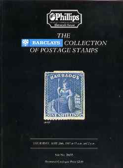 Auction Catalogue - British West Indies - Phillips 28 May 1987 - the Barclays Bank coll - cat only , stamps on 