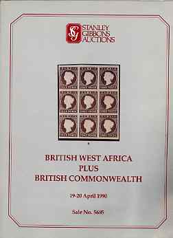 Auction Catalogue - British West Africa - Stanley Gibbons 19-20 Apr 1990 - plus Commonwealth sale - cat only, stamps on 