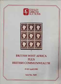 Auction Catalogue - British West Africa - Stanley Gibbons 19-20 Apr 1990 - plus Commonwealth sale - cat only, stamps on , stamps on  stamps on auction catalogue - british west africa - stanley gibbons 19-20 apr 1990 - plus commonwealth sale - cat only