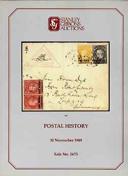 Auction Catalogue - Postal History - Stanley Gibbons 10 Nov 1989 - incl Anglo-Boer War POW Camps - cat only , stamps on , stamps on  stamps on auction catalogue - postal history - stanley gibbons 10 nov 1989 - incl anglo-boer war pow camps - cat only 