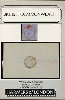 Auction Catalogue - British Commonwealth - Harmers 24-25 May 1989 - incl the Mrs S C Rothschild coll (cat only), stamps on , stamps on  stamps on auction catalogue - british commonwealth - harmers 24-25 may 1989 - incl the mrs s c rothschild coll (cat only)