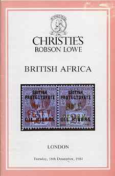 Auction Catalogue - British Africa - Christie's Robson Lowe 18 Dec 1984 - with prices realised , stamps on , stamps on  stamps on auction catalogue - british africa - christie's robson lowe 18 dec 1984 - with prices realised 