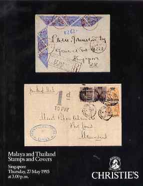 Auction Catalogue - Malaya & Thailand - Christie's 27 May 1993 - cat only, stamps on , stamps on  stamps on auction catalogue - malaya & thailand - christie's 27 may 1993 - cat only