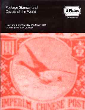 Auction Catalogue - World Stamps & Covers - Phillips 27 Mar 1997 - incl the Ken Angood coll - cat only, stamps on , stamps on  stamps on auction catalogue - world stamps & covers - phillips 27 mar 1997 - incl the ken angood coll - cat only