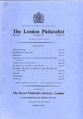 Literature - London Philatelist Vol 84 Number 0995 dated Nov 1975 - with articles relating to Archives, Uganda & Estonia, stamps on 