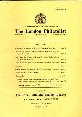 Literature - London Philatelist Vol 85 Number 1001-02 dated May-June 1976 - with articles relating to Trinidad, Estonia, Archives, German East Africa & Ceylon, stamps on , stamps on  stamps on literature - london philatelist vol 85 number 1001-02 dated may-june 1976 - with articles relating to trinidad, stamps on  stamps on  estonia, stamps on  stamps on  archives, stamps on  stamps on  german east africa & ceylon