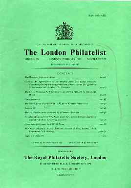 Literature - London Philatelist Vol 90 Number 1057-58 dated Jan-Feb 1981 - with articles relating to Canada (the Royal Collection), Peru & Austria