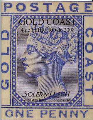 Auction Catalogue - Gambia - Soler & Llach (Spain) 4 Feb 2008 - English text estimates in Euros - cat only, stamps on , stamps on  stamps on auction catalogue - gambia - soler & llach (spain) 4 feb 2008 - english text estimates in euros - cat only