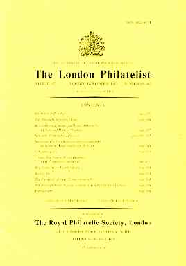 Literature - London Philatelist Vol 92 Number 1091-92 dated Nov-Dec 1983 - with articles relating to Rhodesia & Ceylon